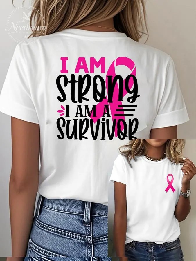 Women's Breast Cancer Awareness Crew Neck T-Shirt