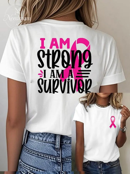 Women's Breast Cancer Awareness Crew Neck T-Shirt