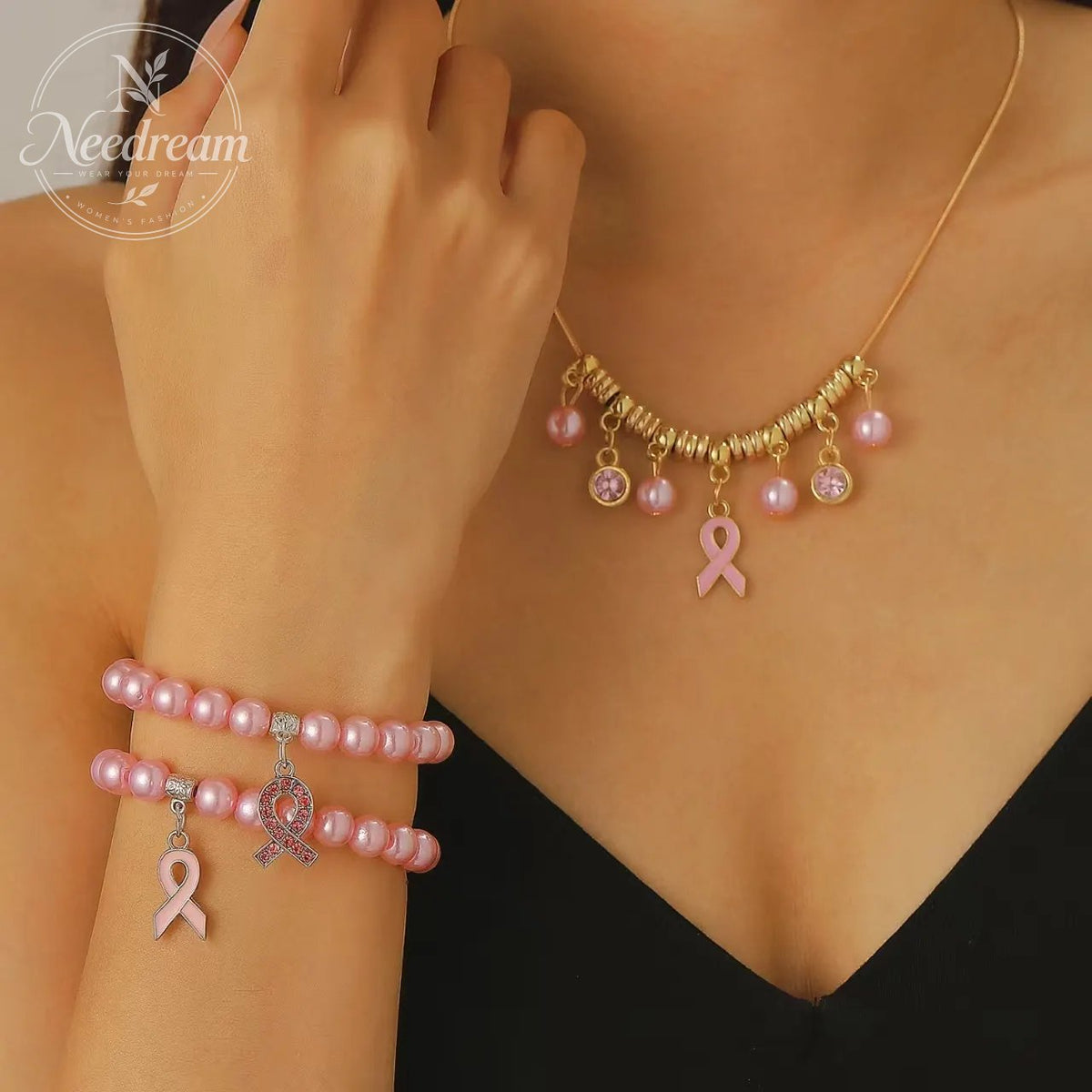 AIDS Breast Prevention Badge Necklace