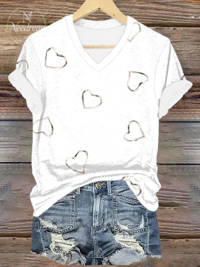Women's Breast Cancer Awareness Print Casual T-Shirt