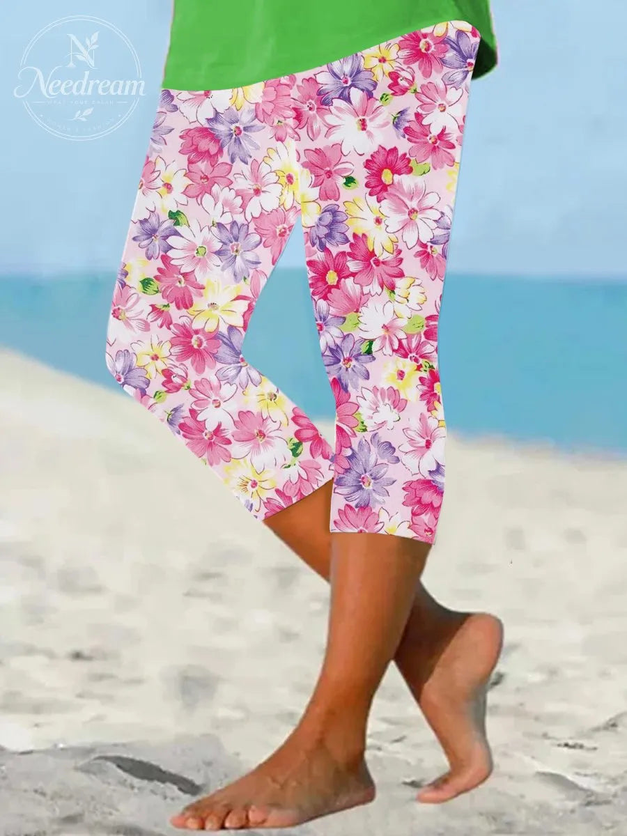 Breast Cancer Awareness Month Pink Art Print Leggings