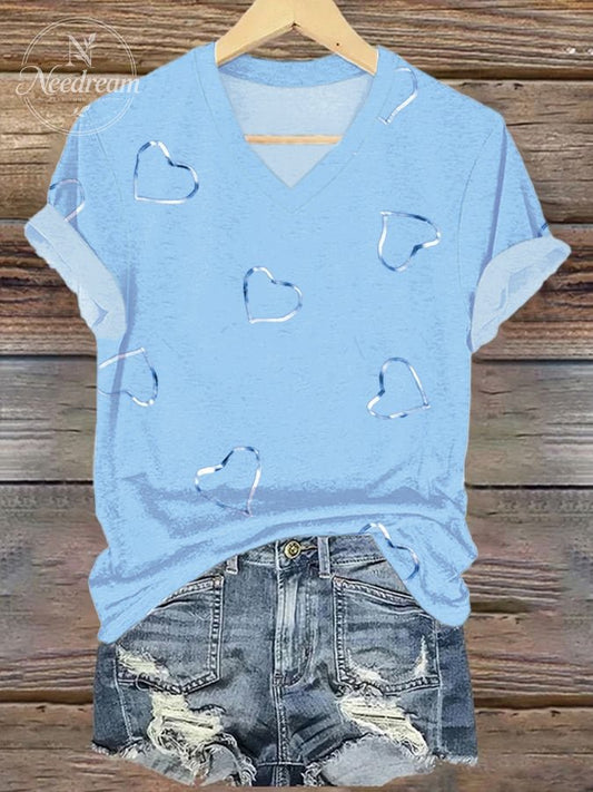 Women's Breast Cancer Awareness Print Casual T-Shirt