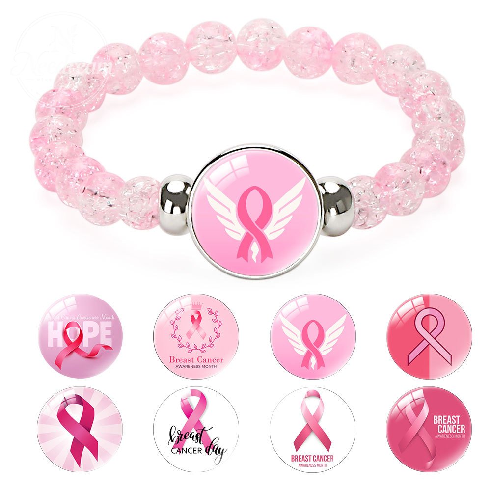 Pink Ribbon Caring Women'S Breast Bracelet