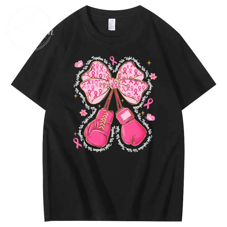 In October Breast Cancer Pattern100% Cotton T-Shirt