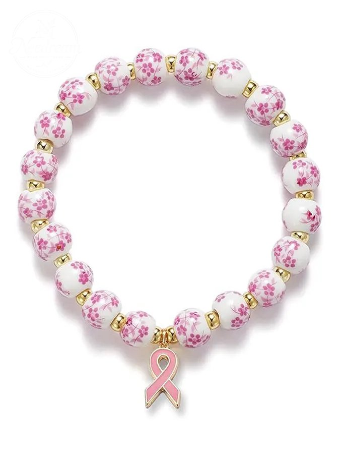 Breast Cancer Awareness Ceramic Bracelet
