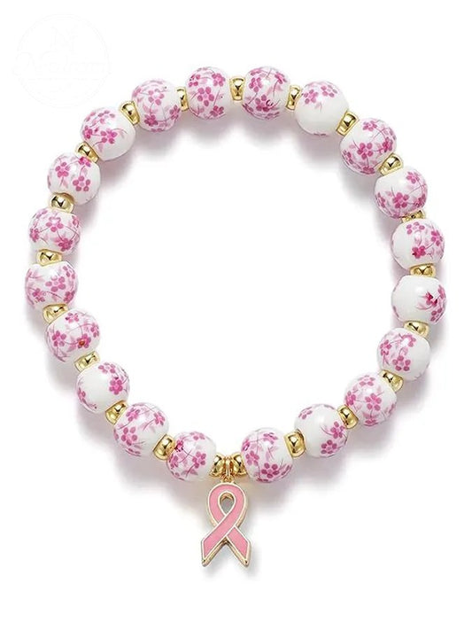 Breast Cancer Awareness Ceramic Bracelet