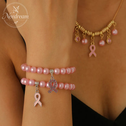 AIDS Breast Prevention Badge Necklace