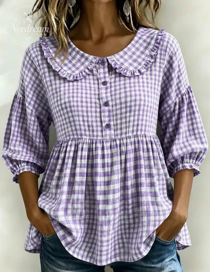 New Arrivals🔥Women’s Casual Gingham Checkered Shirt