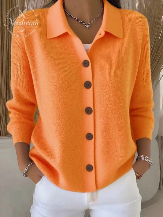 Women's Multicolor Lapel Cardigan