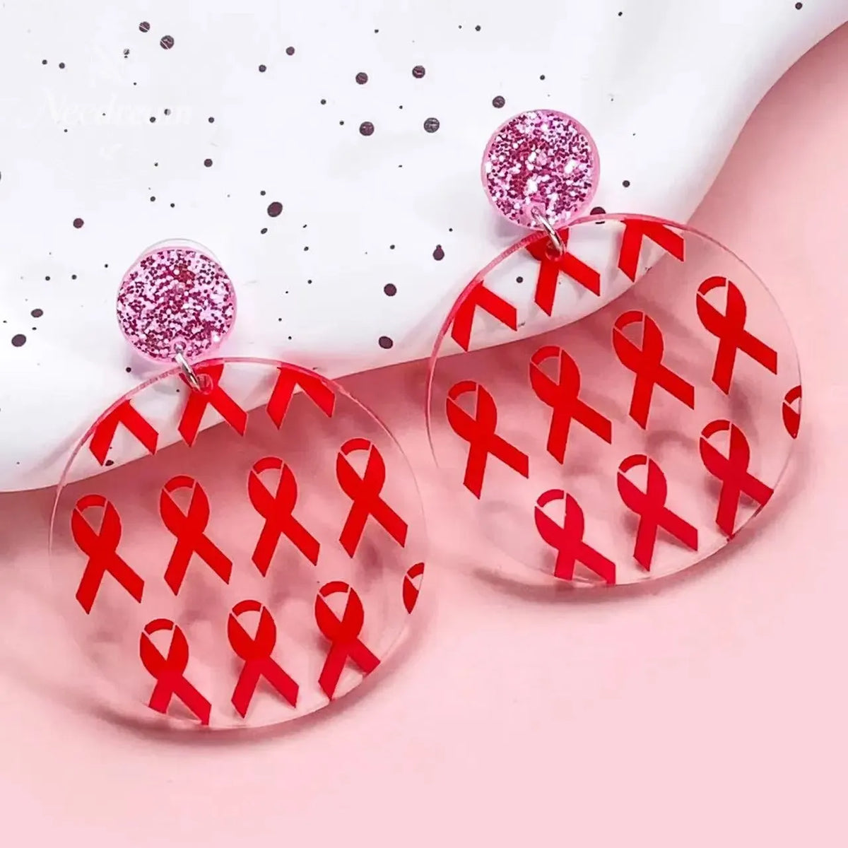 Caring For HIV Red Ribbon Earrings