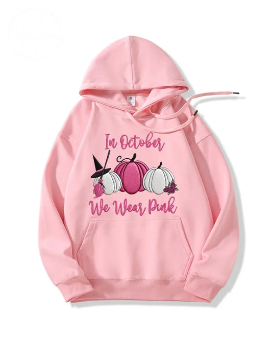 In October We Wear Pink  Pattern 100% 300g Cotton Classic Hoodie